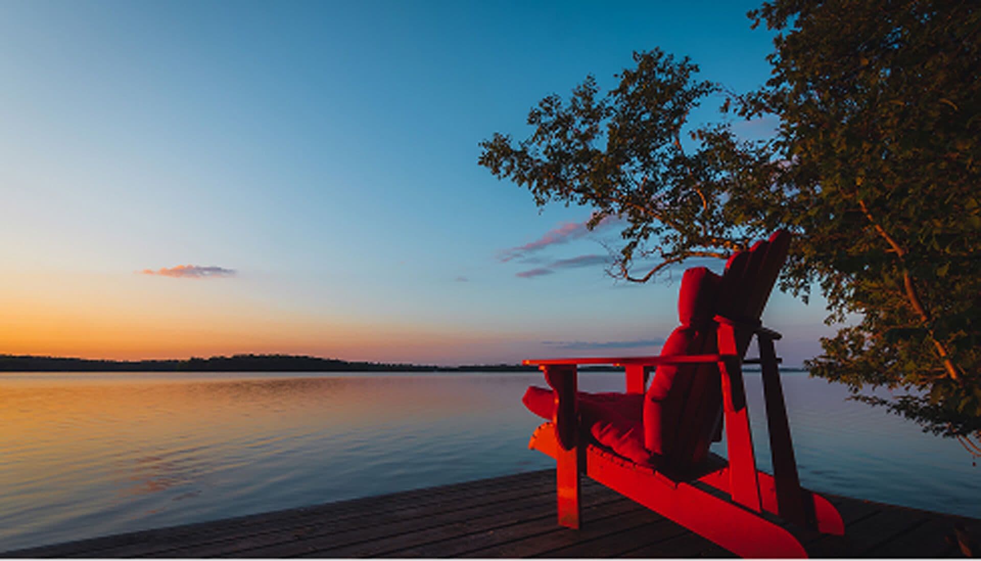 sunset on the lake